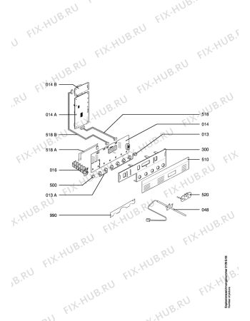 Взрыв-схема плиты (духовки) Aeg B8110-B - Схема узла Section5